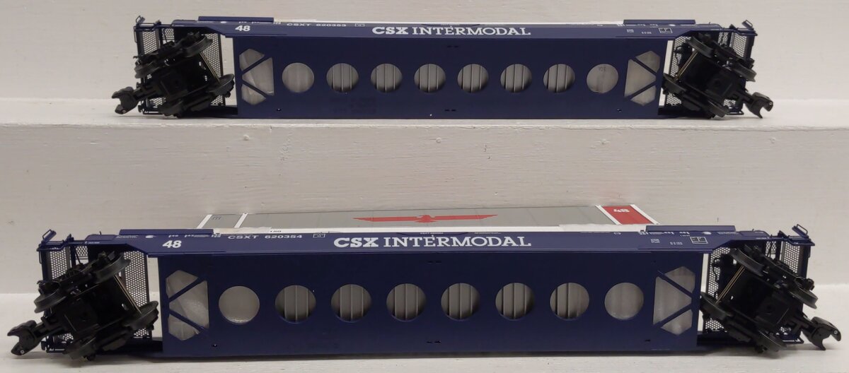 Lionel 6-21875 O Gauge CSX Husky Stack Cars w/Containers LN/Box