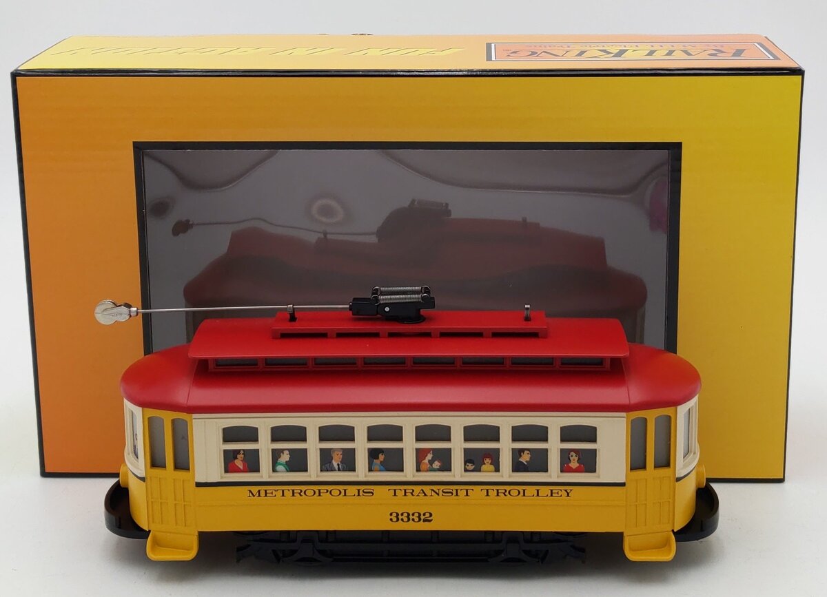 MTH 30-5248 O Metropolis Bump-N-Go Trolley #3332 LN/Box