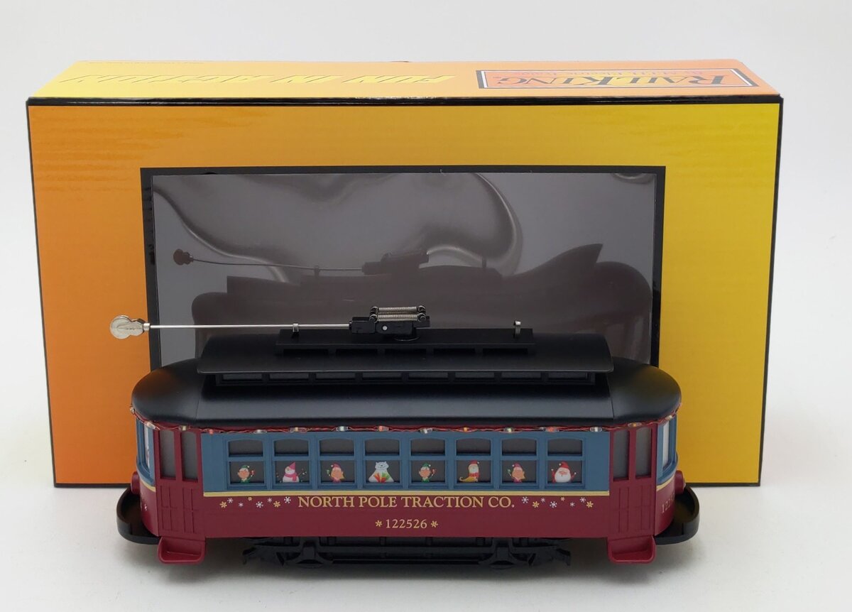 MTH 30-5268 O North Pole Bump-n-Go Trolley w/Multi-Colored LED Lights #12256 LN/Box
