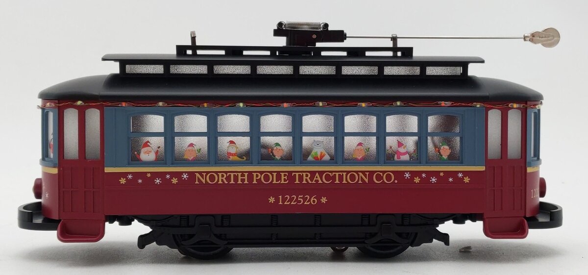 MTH 30-5268 O North Pole Bump-n-Go Trolley w/Multi-Colored LED Lights #12256 LN/Box