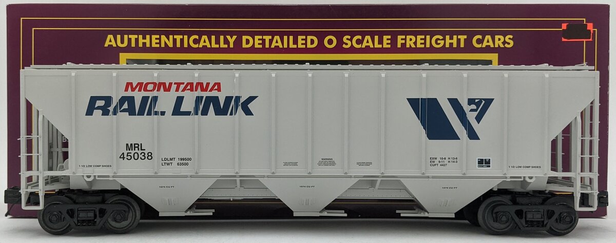 MTH 20-97333 O Montana Rail Link PS-2CD High Side Hopper #45038 LN/Box