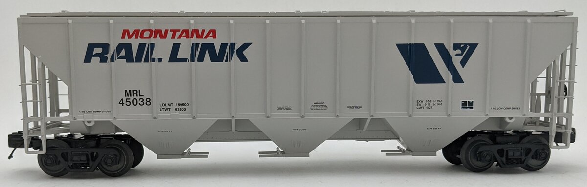 MTH 20-97333 O Montana Rail Link PS-2CD High Side Hopper #45038 LN/Box