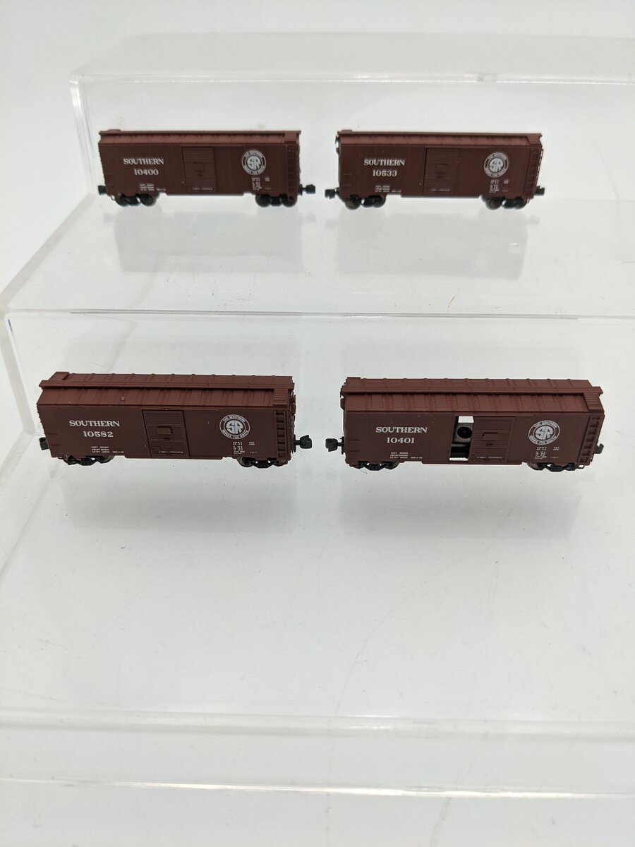 American Z-Line AZL914312-1 Z Scale Southern 40' AAR Boxcar (Pack of 4) LN/Box