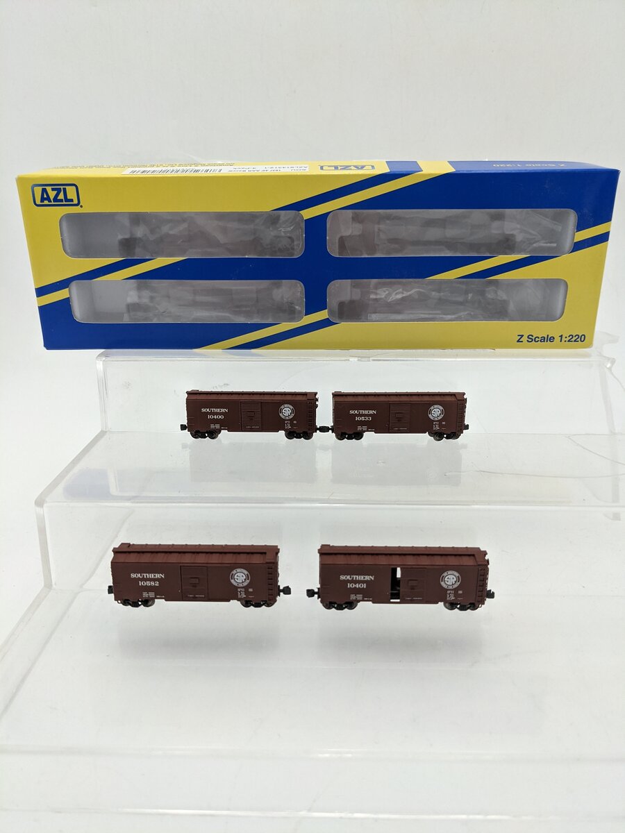 American Z-Line AZL914312-1 Z Scale Southern 40' AAR Boxcar (Pack of 4) LN/Box