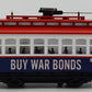 MTH 30-5217 O War Bonds RailKing Bump-N-Go Trolley with LED Lights #99 LN/Box