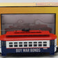 MTH 30-5217 O War Bonds RailKing Bump-N-Go Trolley with LED Lights #99 LN/Box