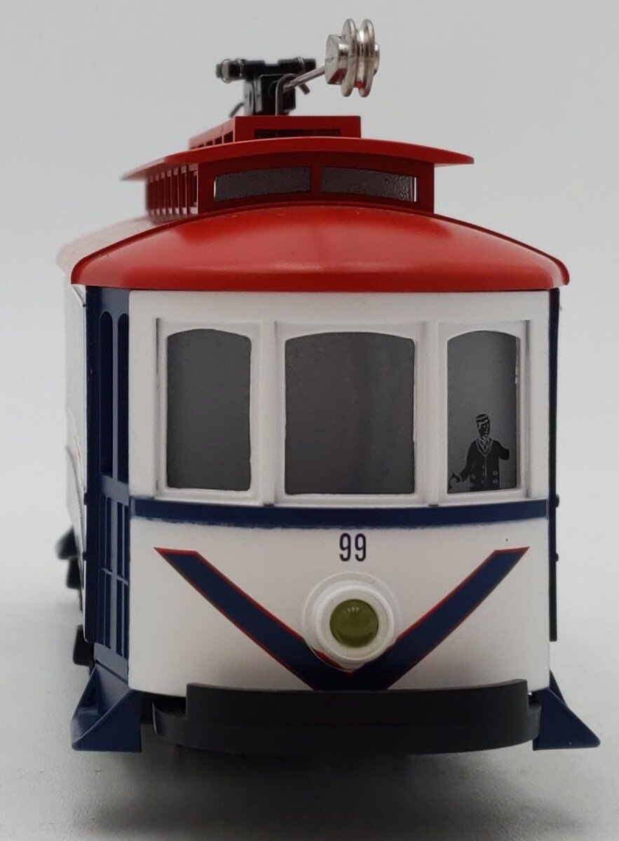 MTH 30-5217 O War Bonds RailKing Bump-N-Go Trolley with LED Lights #99 LN/Box