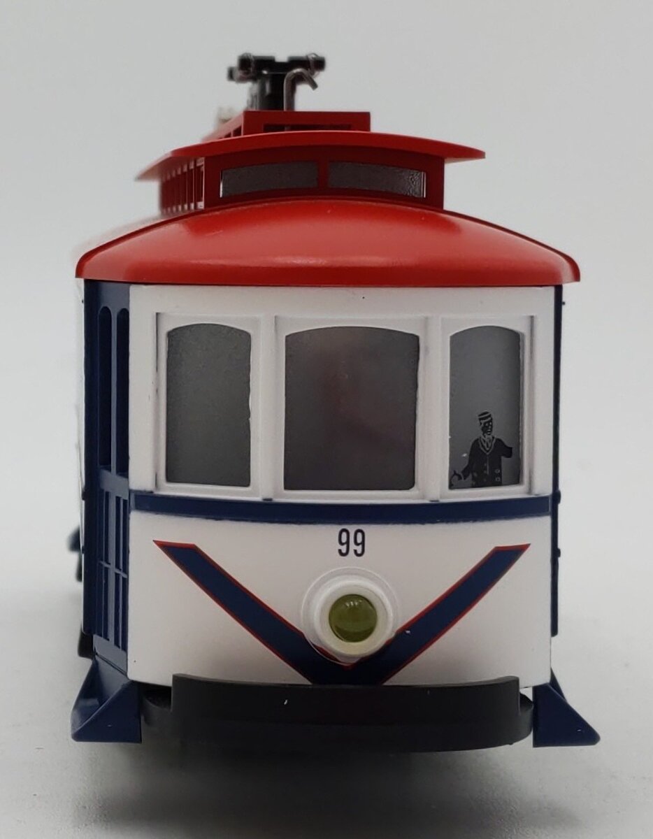 MTH 30-5217 O War Bonds RailKing Bump-N-Go Trolley with LED Lights #99 LN/Box