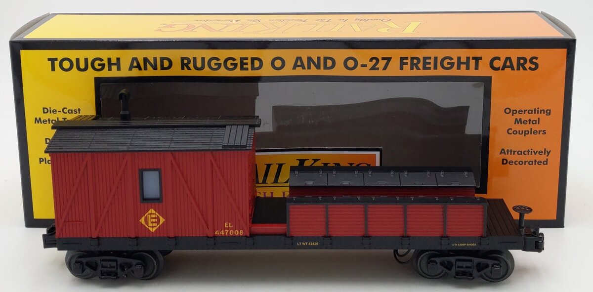MTH 30-79712 O Erie Lackawanna RailKing Crane Tender Car #447008 LN/Box