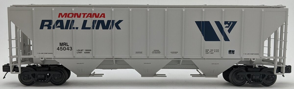 MTH 20-97333 O Montana Rail Link PS-2CD High Side Hopper #45043 LN/Box