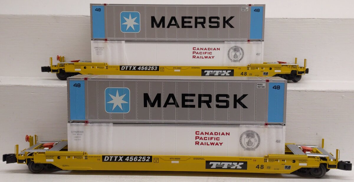 Lionel 6-21874 TTX Husky Stack with Containers (Pack of 2) #456252 & #456253 LN/Box