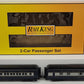 MTH 30-69355 O RailKing Baltimore & Ohio 2-Car 60’ Madison Combine/Diner Set NIB