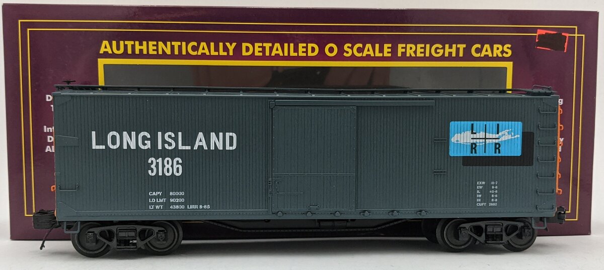 MTH 20-99344 O Gauge Long Island Rail Road Boxcar #3186 LN/Box