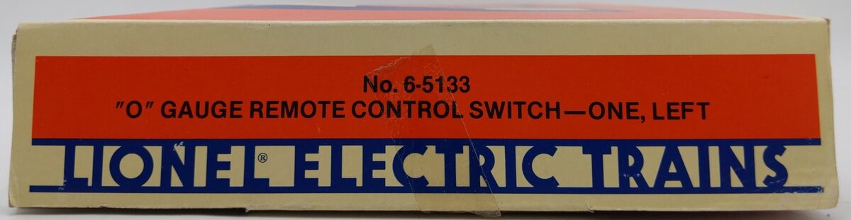 Lionel 6-5133 O Gauge Left Hand Remote Control Switch Turnout EX/Box
