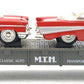 MTH 30-7610 O Gauge MTH Lines Flat Car with 2 Red Ertl '57 Chevys EX