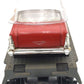 MTH 30-7610 O Gauge MTH Lines Flat Car with 2 Red Ertl '57 Chevys EX