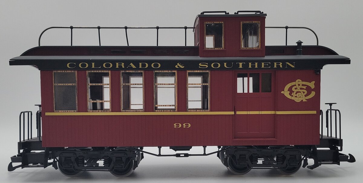 Piko 38646 G Colorado & Southern Wood Drover's Caboose #99 (Metal Wheels) VG/Box