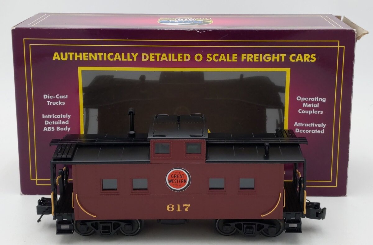 MTH 20-91725 O Chicago Great Western Center Cupola Steel Caboose #617 LN/Box