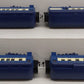 MTH 30-69363 O Gauge RailKing Jersey Central 4-Car 60’ Madison Passenger Set NIB