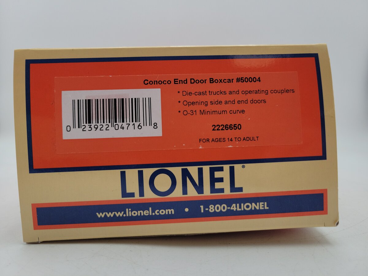 Lionel 2226650 O Conoco End Door Boxcar #50004 LN/Box