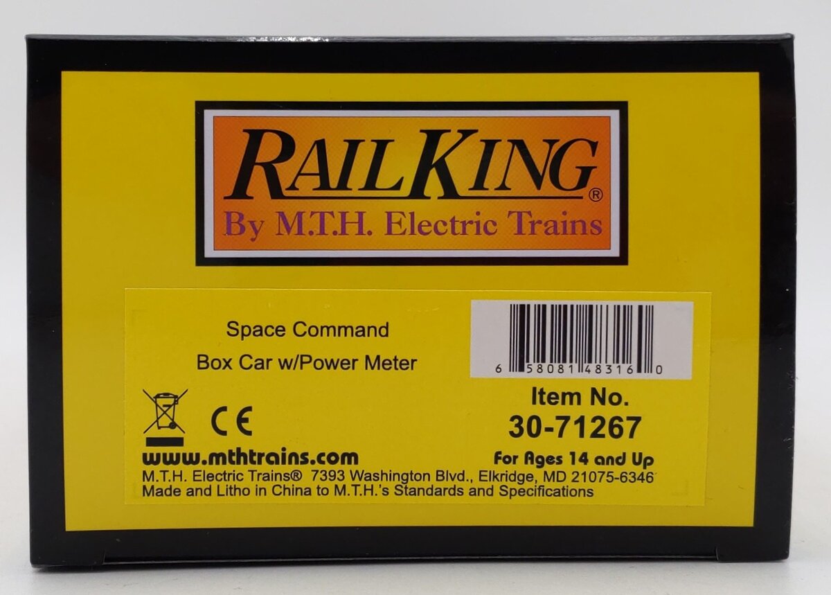 MTH 30-71267 O Gauge Space Command Box Car w/Power Meter #1985 LN/Box
