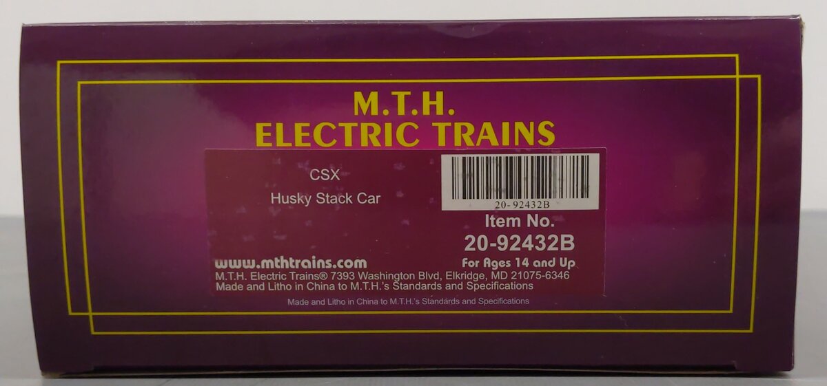MTH 20-92432B O Scale DTTX Husky Stack Car #620311 NIB