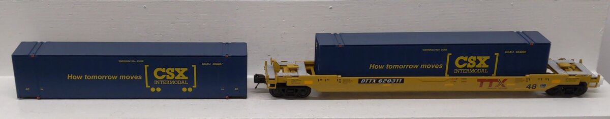 MTH 20-92432B O Scale DTTX Husky Stack Car #620311 NIB