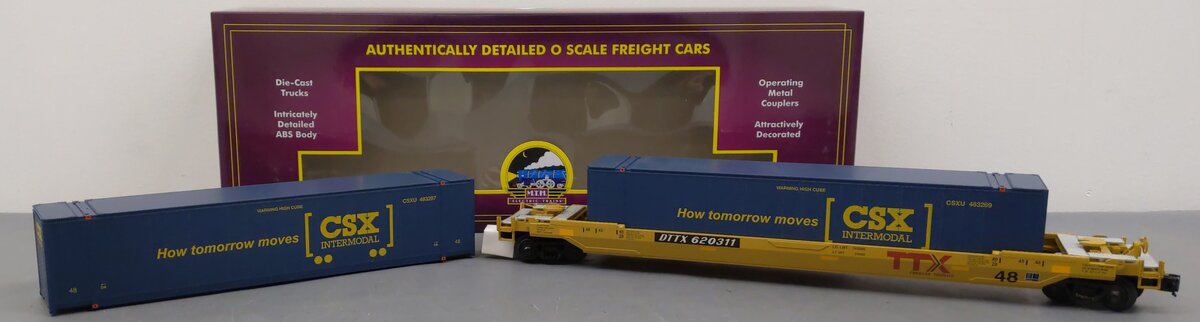 MTH 20-92432B O Scale DTTX Husky Stack Car #620311 NIB