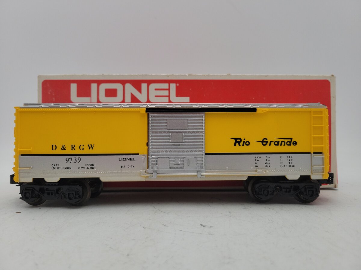 Lionel 6-9739 O Gauge Denver and Rio Grande Western Boxcar EX/Box