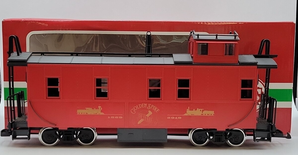 LGB 42793.150 G Scale Gold Spike 150 Year Anniversary Caboose (Metal Wheels) EX/Box