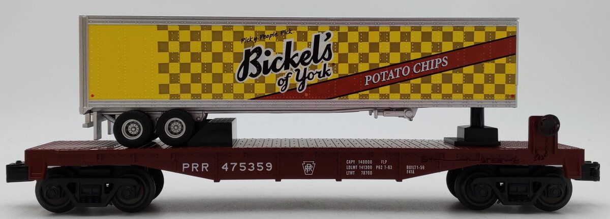 MTH 30-76891 Pennsylvania Flat Car w/40' Bickel's Trailer #475359 LN/Box