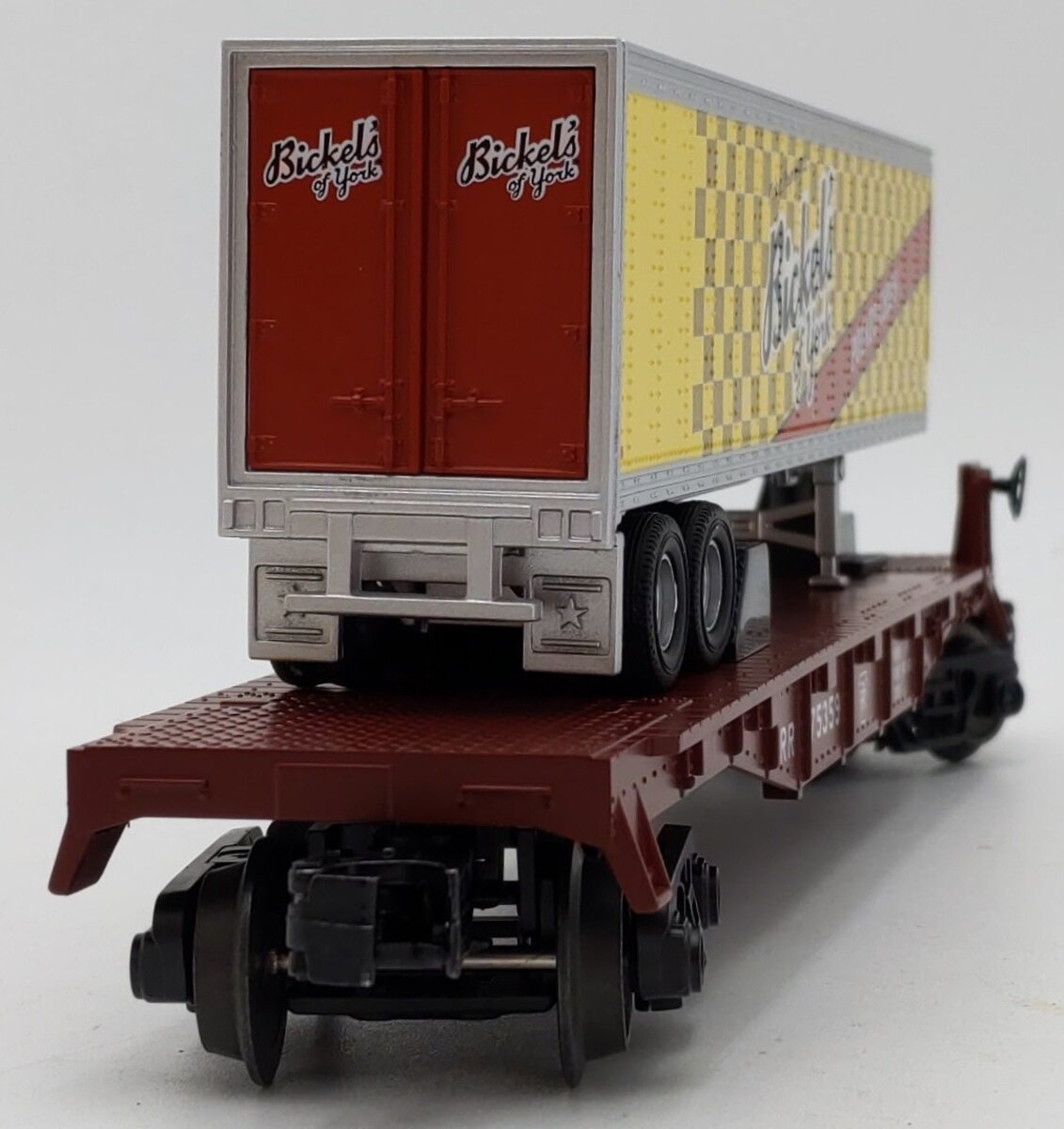 MTH 30-76891 Pennsylvania Flat Car w/40' Bickel's Trailer #475359 LN/Box