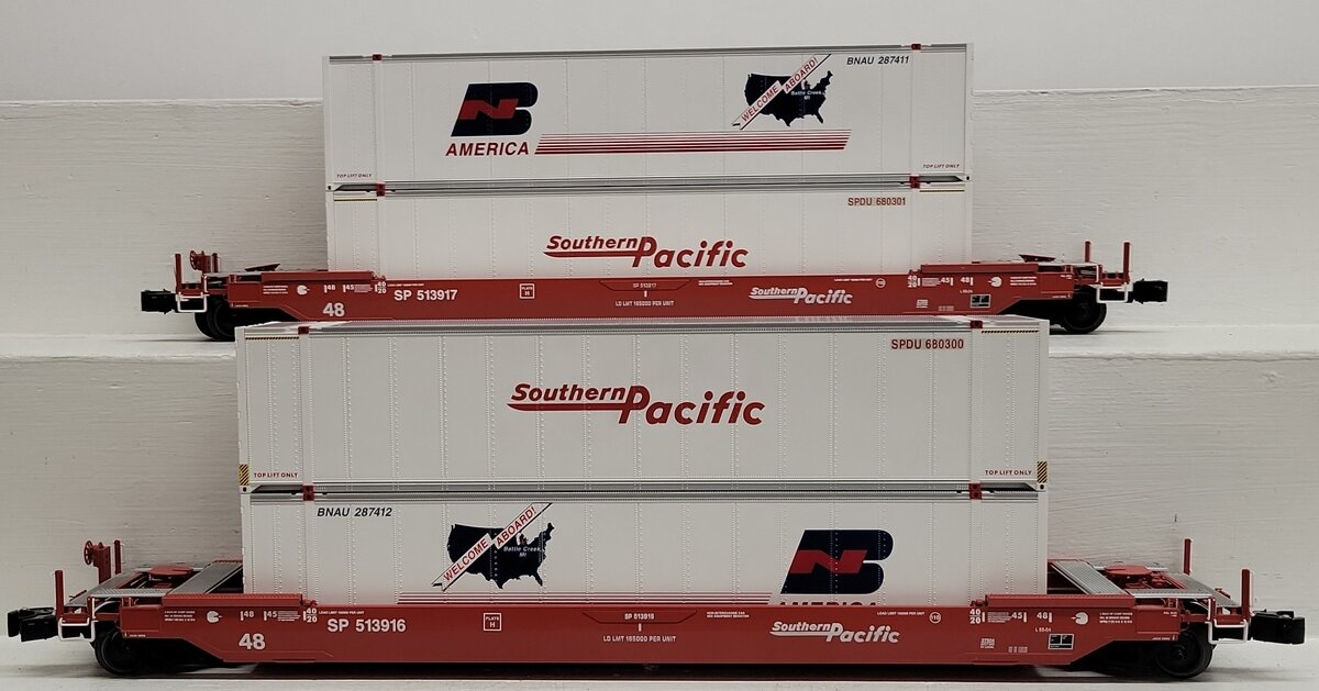 Lionel 6-11869 Southern Pacific Intermodal Husky Stack (Set of 2) EX/Box