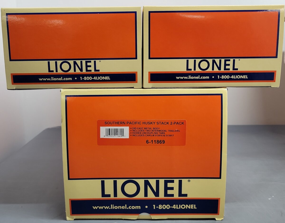 Lionel 6-11869 Southern Pacific Intermodal Husky Stack (Set of 2) EX/Box