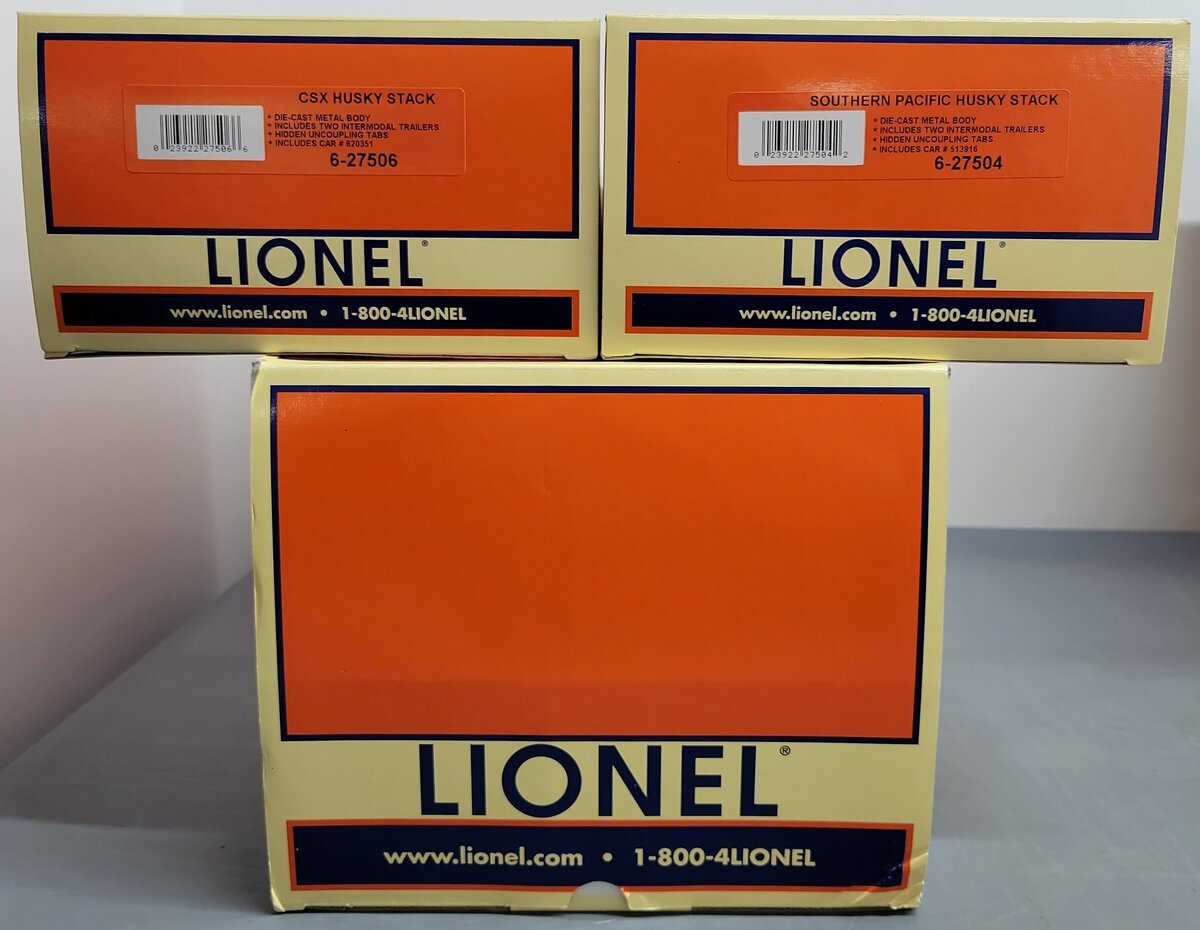 Lionel 6-11869 Southern Pacific Intermodal Husky Stack (Set of 2) EX/Box