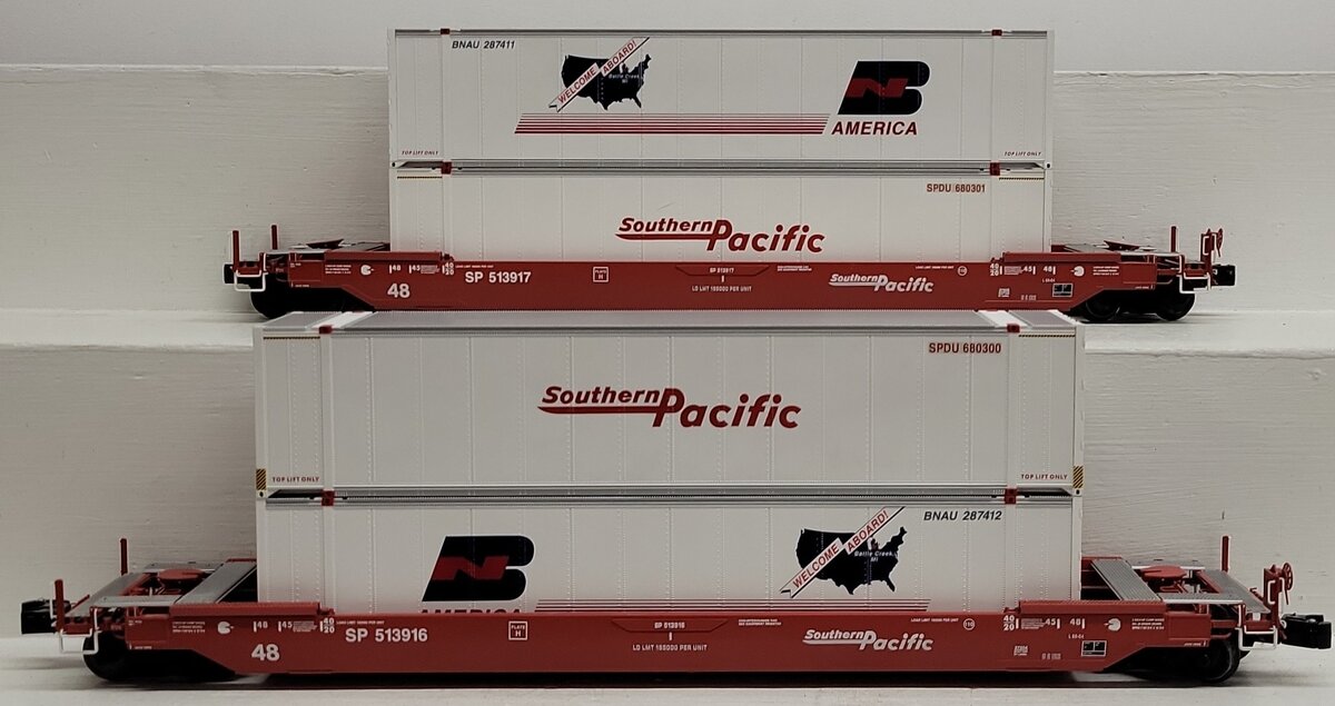 Lionel 6-11869 Southern Pacific Intermodal Husky Stack (Set of 2) EX/Box