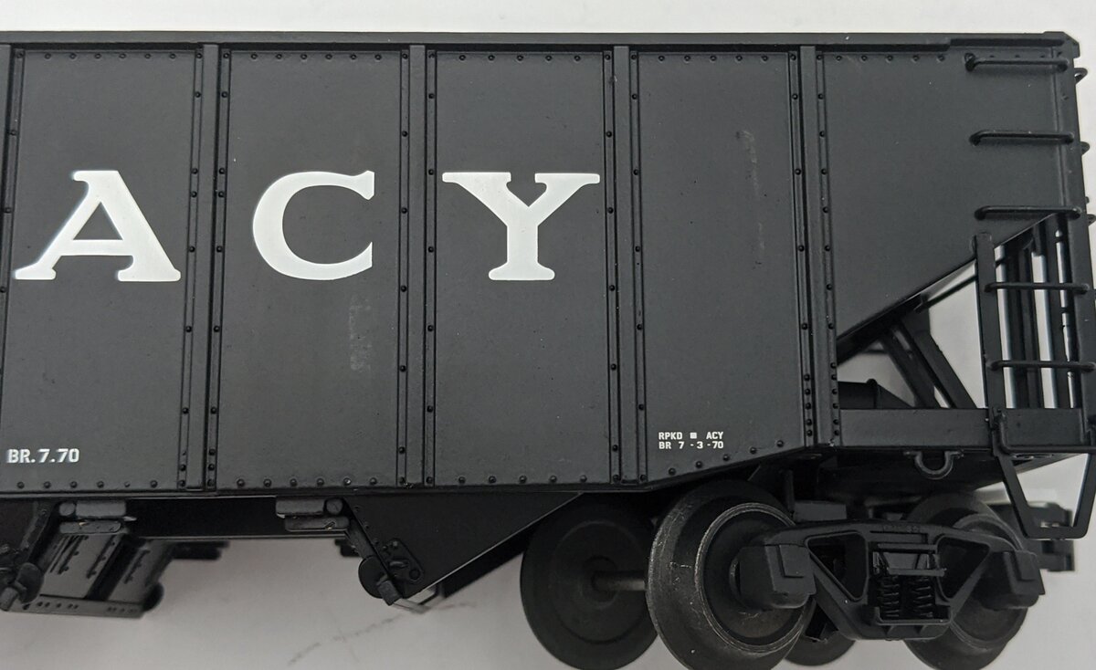 Atlas 3007107-1 O ACY 55-Ton Fishbelly Coal Hopper #6302 (3-Rail) EX/Box