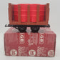 LGB 4045 G Scale Flat Car with Red Shell Barrels EX/Box