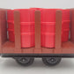 LGB 4045 G Scale Flat Car with Red Shell Barrels EX/Box