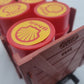 LGB 4045 G Scale Flat Car with Red Shell Barrels EX/Box