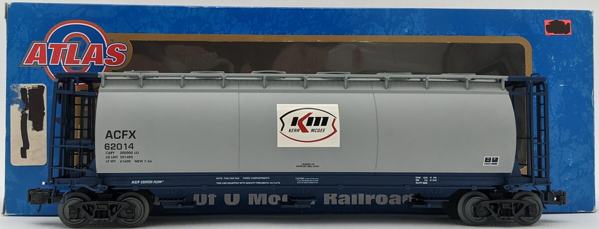 Atlas 6307-2 O Kerr-McGee ACF 3-Bay Cylindrical Hopper #62014 LN/Box