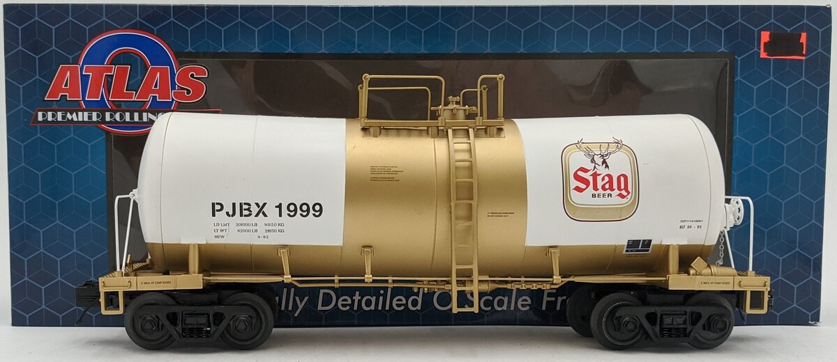 Atlas 3001759-2 O PJBX Stag Beer Premier Funnel Flow Tank Car 3-Rail #1999 EX/Box