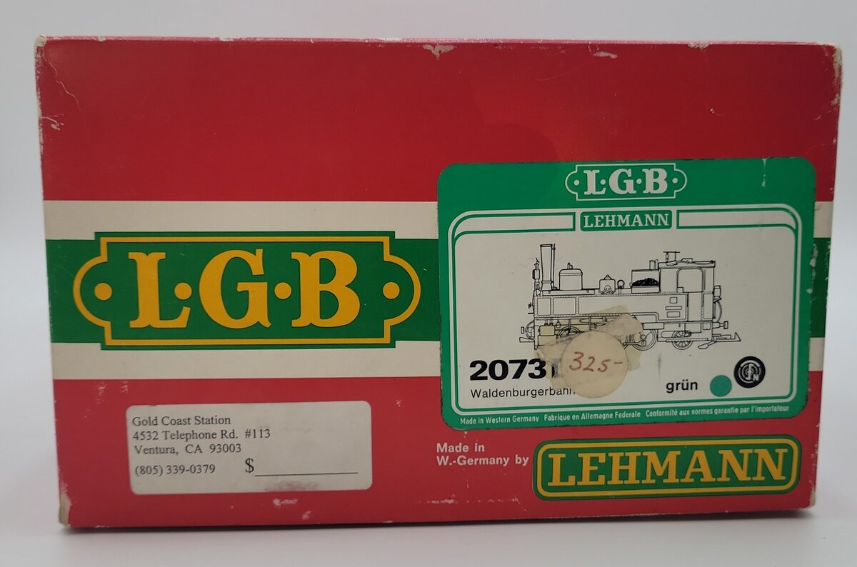 LGB 2073D G Scale 0-6-2 Steam Locomotive EX/Box