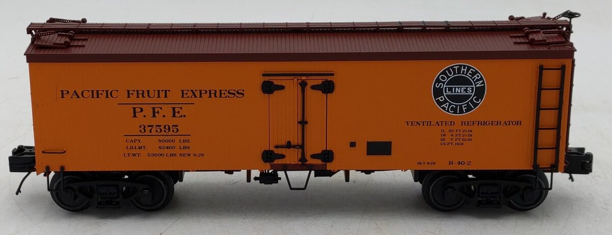 MTH 20-94832 O Pacific Fruit Express 36' Woodsided Reefer Car #37595 LN/Box