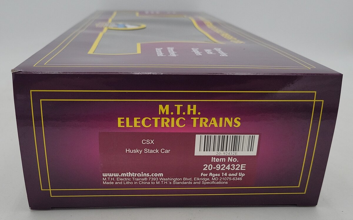 MTH 20-92432E O Gauge CSX DTTX Husky Stack Car #620329 NIB