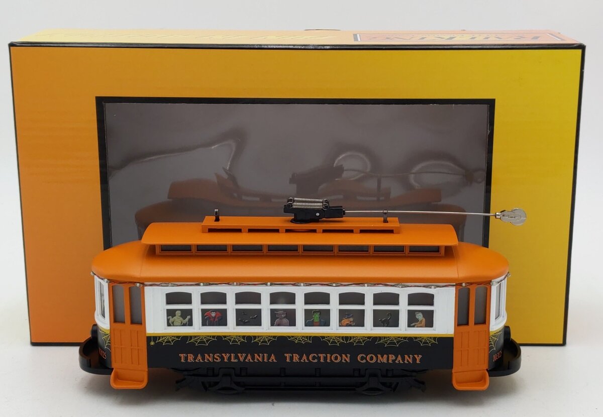 MTH 30-5253 O Transylvania Traction Co. Bump N-Go Trolley w/LED Lights #103125 LN/Box
