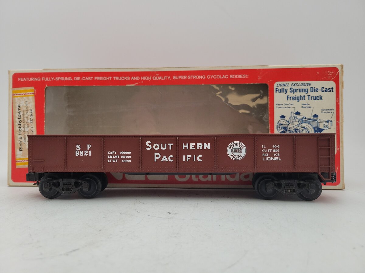 Lionel 6-9821 O Gauge Southern Pacific Gondola EX/Box