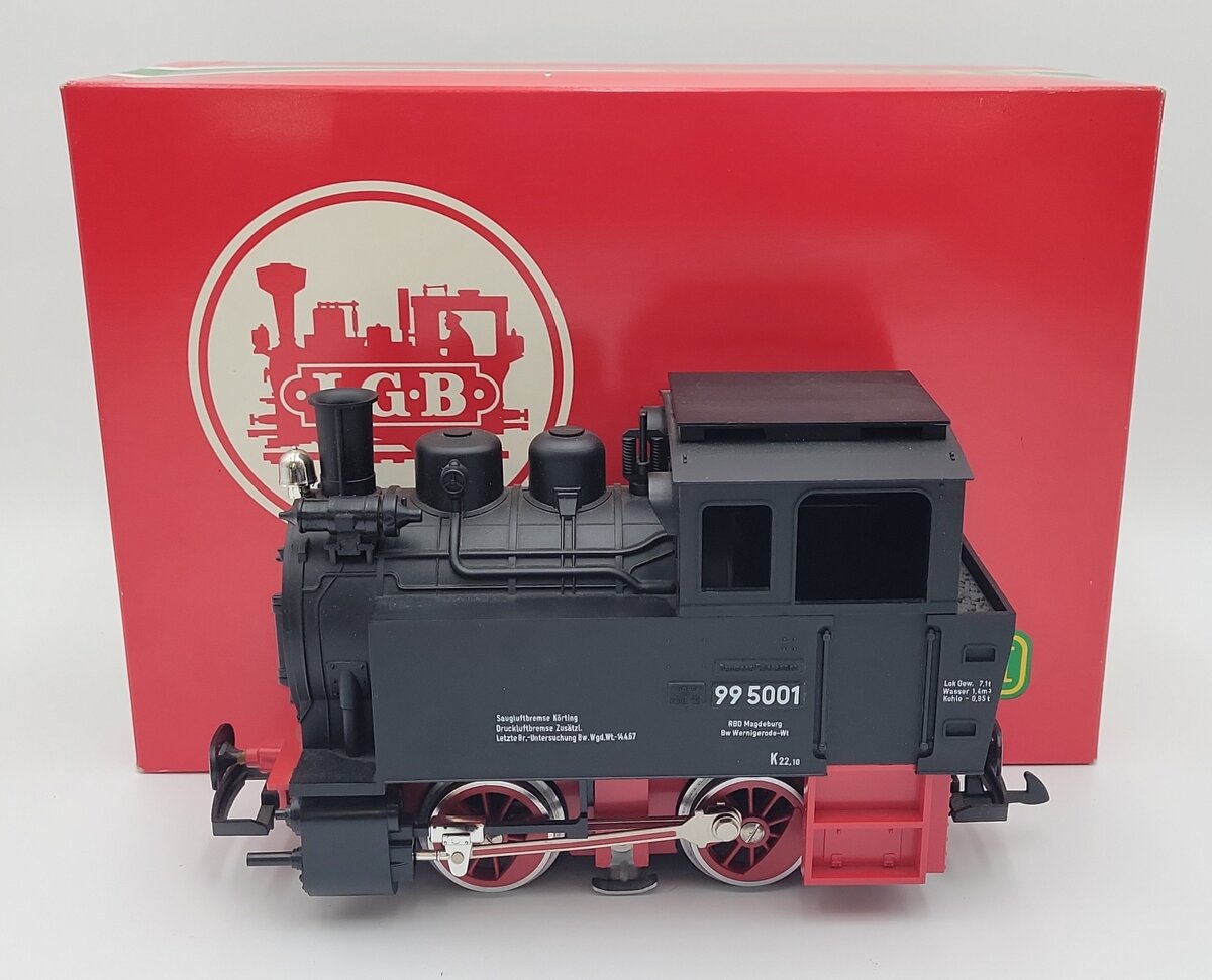 LGB 2075 G Scale 0-4-0 Steam Locomotive #99 5001 EX/Box