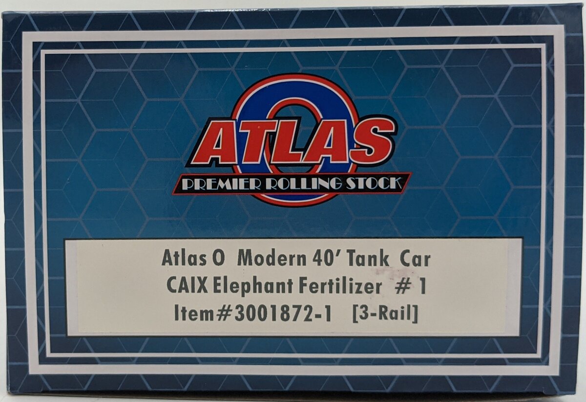 Atlas 3001872-1 O CAIX Elephant Fertilizer Tank Car #1 EX/Box