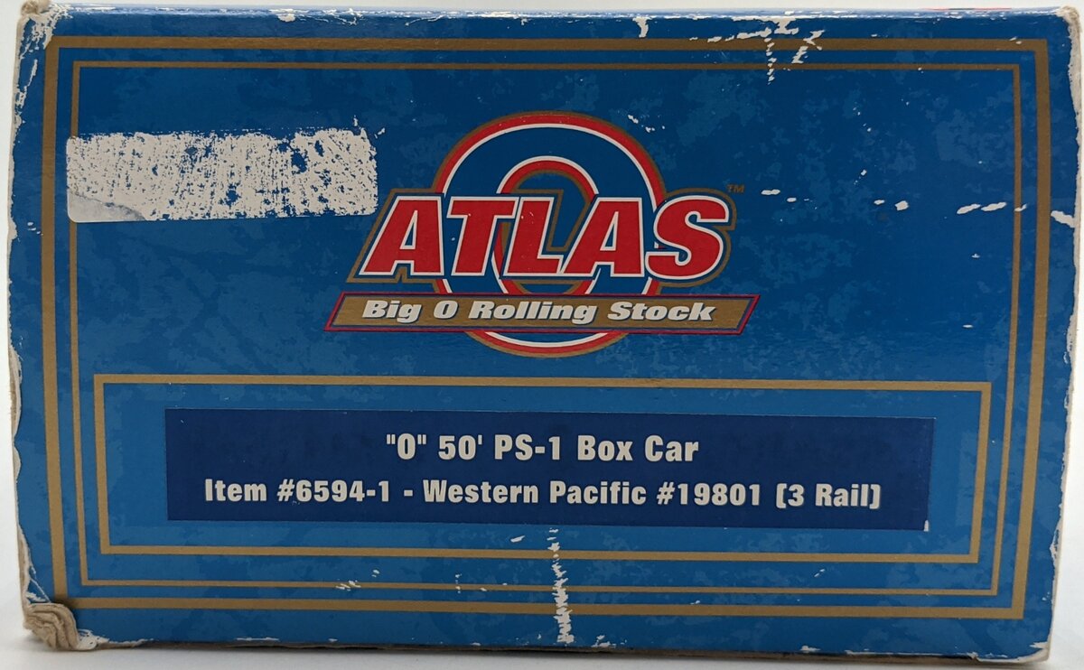 Atlas 6459-1 O Western Pacific WP Cushion Protection Box Car #19801 LN/Box
